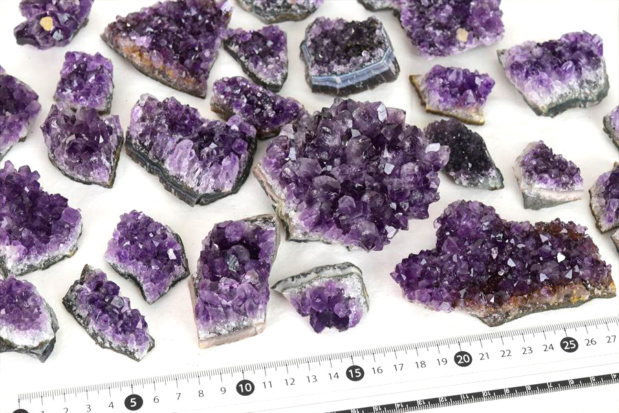 ウルグアイ産 アメジスト ミニクラスター 箱詰め｜紫水晶｜詰め合わせ