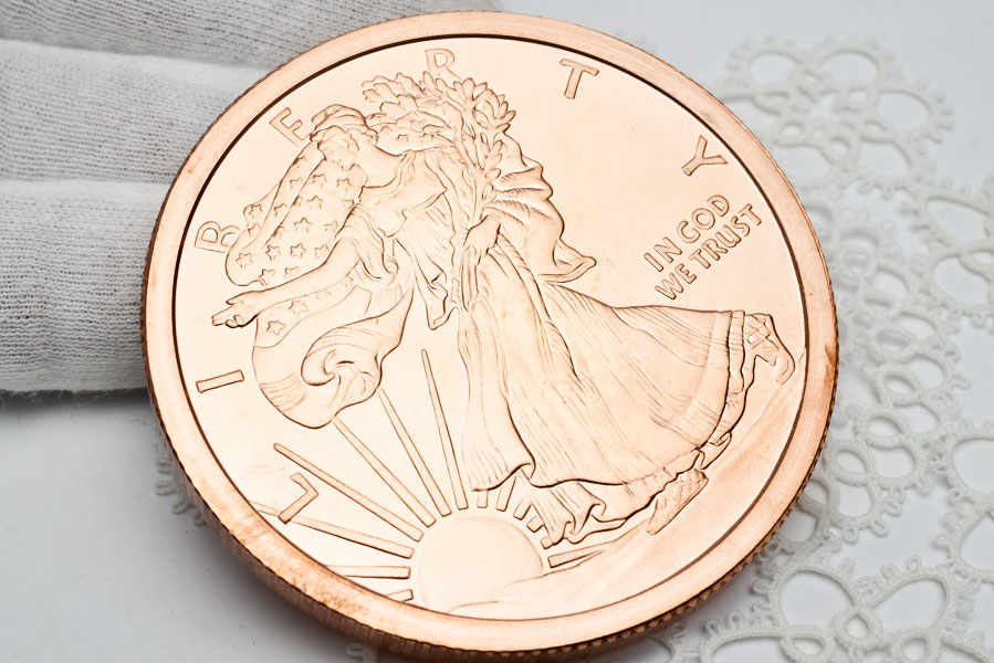 純銅　カッパー　コッパー　インゴット　プレート　メダル　コイン　アメリカ製　copper medal　パワーストーン