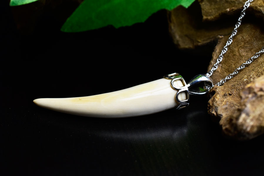 マンモスの牙　化石　manmoth ivory　ペンダント　マンモスアイボリー　シルバーアクセサリー　ペア　ネックレス