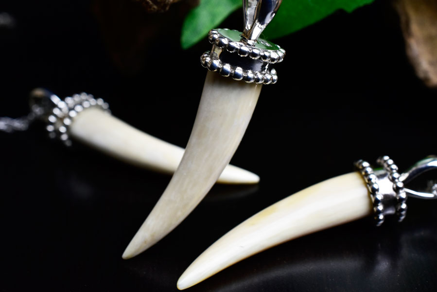 マンモスの牙　化石　manmoth ivory　ペンダント　マンモスアイボリー　シルバーアクセサリー　ペア　ネックレス