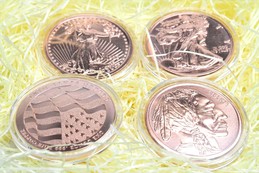 純銅　カッパー　コッパー　インゴット　プレート　メダル　コイン　レプリカ　アメリカ製　copper medal　パワーストーン