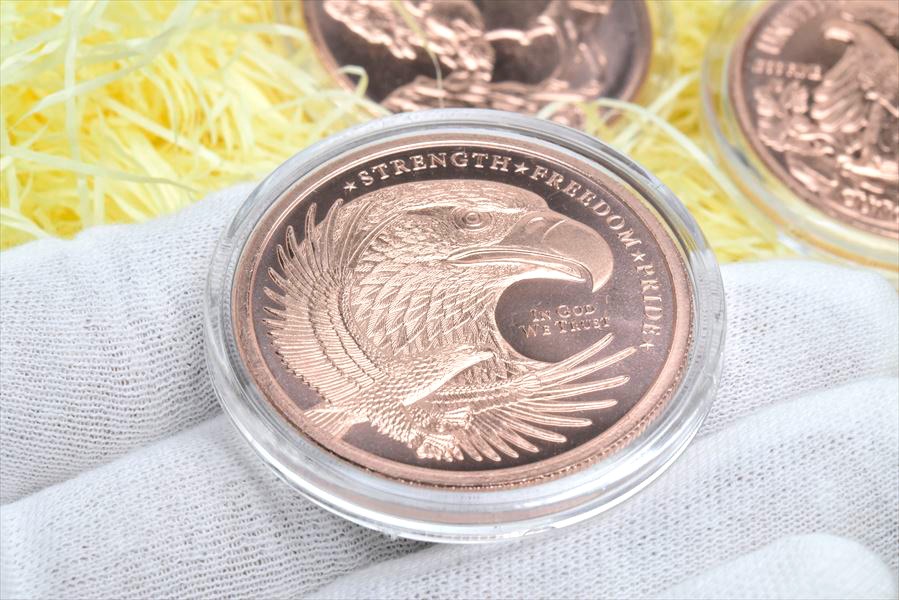 純銅　カッパー　コッパー　インゴット　プレート　メダル　コイン　レプリカ　アメリカ製　copper medal　パワーストーン