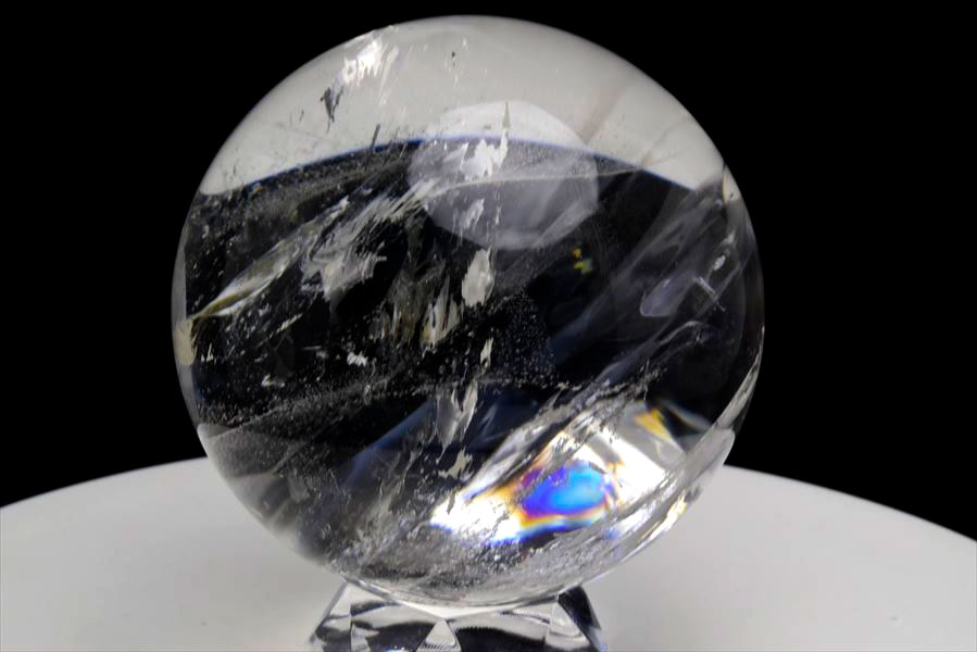 レムリアンシード（レムリアン水晶）丸玉｜置物｜虹入り｜極上品質