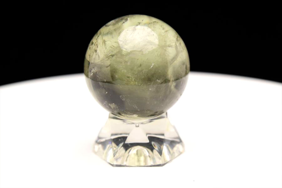 ブラジル産 プラシオライト プラジオライト グリーンアメジスト 丸玉 置物 Prasiolite 天然石 パワーストーン