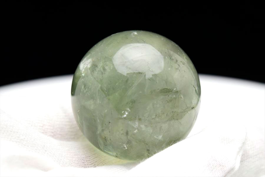 ブラジル産 プラシオライト プラジオライト グリーンアメジスト 丸玉 置物 Prasiolite 天然石 パワーストーン