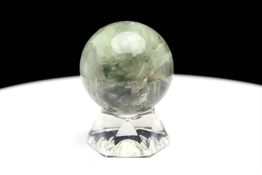 ブラジル産 プラシオライト プラジオライト グリーンアメジスト 丸玉 置物 Prasiolite 天然石 パワーストーン