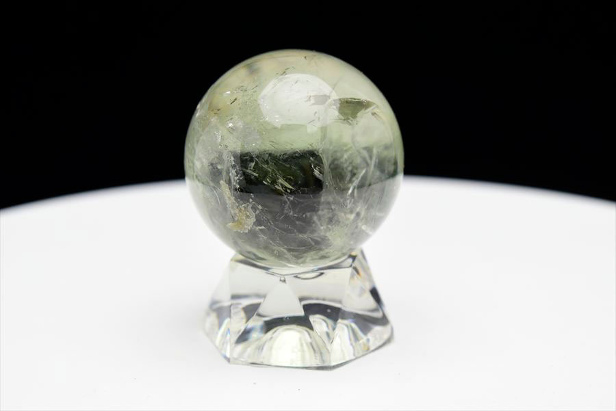 ブラジル産 プラシオライト プラジオライト グリーンアメジスト 丸玉 置物 Prasiolite 天然石 パワーストーン