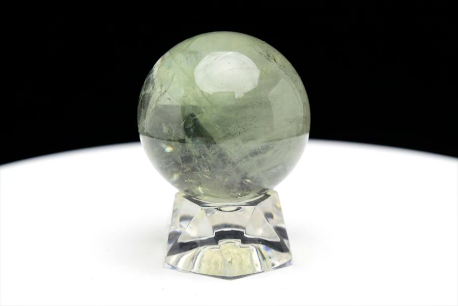 ブラジル産 プラシオライト プラジオライト グリーンアメジスト 丸玉 置物 Prasiolite 天然石 パワーストーン