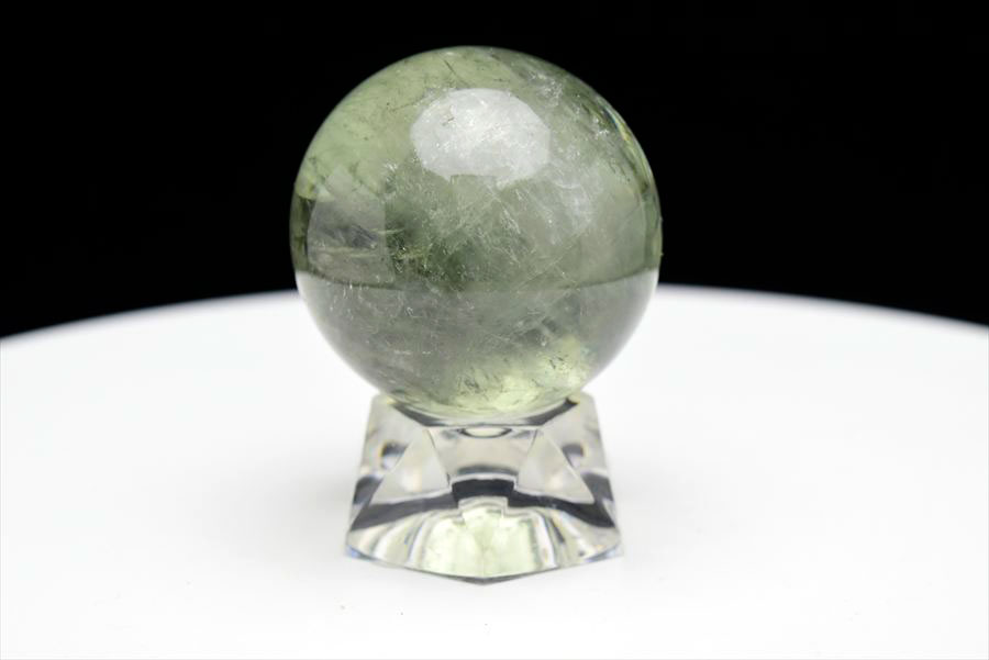ブラジル産 プラシオライト プラジオライト グリーンアメジスト 丸玉 置物 Prasiolite 天然石 パワーストーン