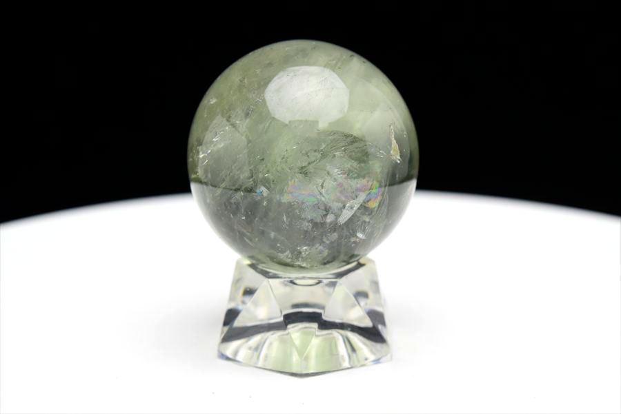 ブラジル産 プラシオライト プラジオライト グリーンアメジスト 丸玉 置物 Prasiolite 天然石 パワーストーン