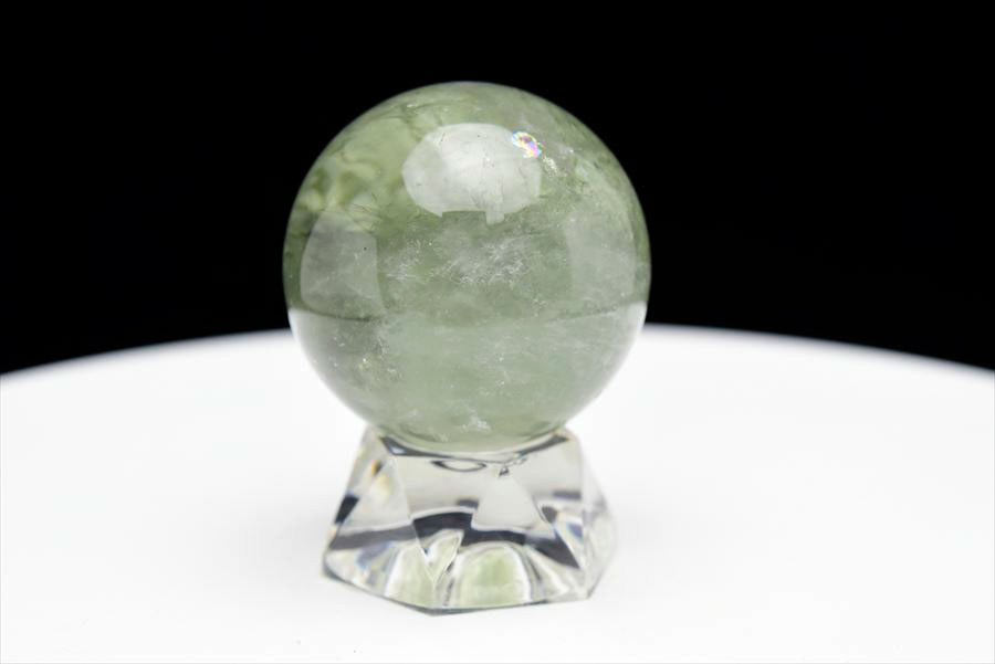 ブラジル産 プラシオライト プラジオライト グリーンアメジスト 丸玉 置物 Prasiolite 天然石 パワーストーン