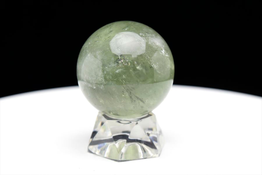 ブラジル産 プラシオライト プラジオライト グリーンアメジスト 丸玉 置物 Prasiolite 天然石 パワーストーン