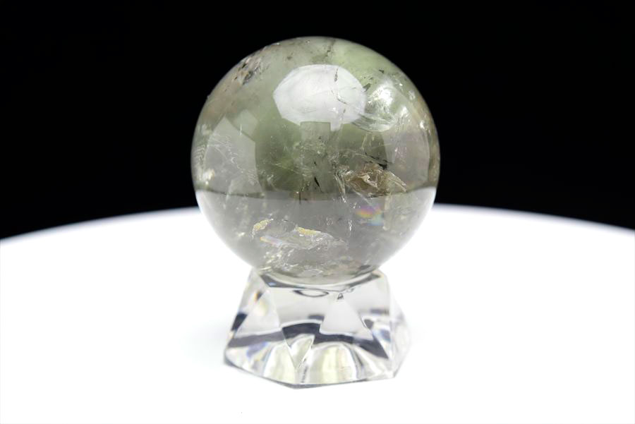 ブラジル産 プラシオライト プラジオライト グリーンアメジスト 丸玉 置物 Prasiolite 天然石 パワーストーン