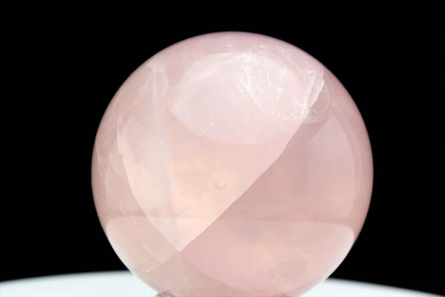 ローズクォーツ 丸玉 置物｜マダガスカル産｜紅石英｜紅水晶