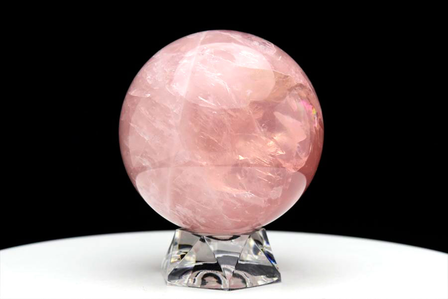 マダガスカル産 スターローズクォーツ 丸玉 球 置物 恋愛運 ピンク 天然石 パワーストーン