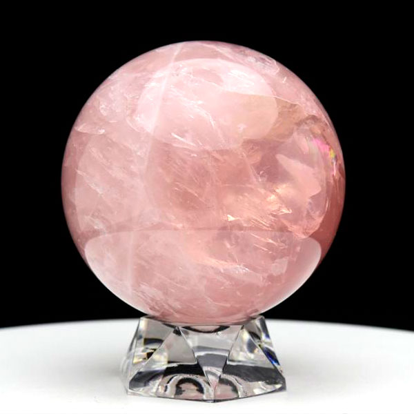 マダガスカル産 スターローズクォーツ 丸玉 球 置物 恋愛運 ピンク 天然石 パワーストーン