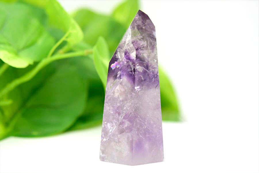 アメジストファントム 六角柱 ポイント ポリッシュ amethyst 置物 インテリア 天然石 パワーストーン