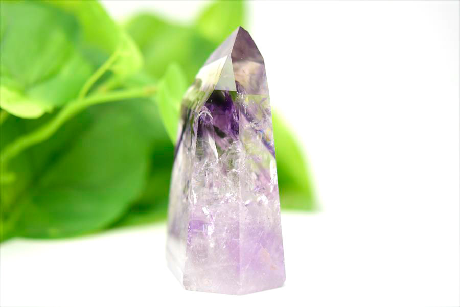 アメジストファントム 六角柱 ポイント ポリッシュ amethyst 置物 インテリア 天然石 パワーストーン