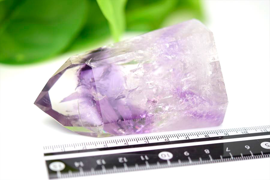 アメジストファントム 六角柱 ポイント ポリッシュ amethyst 置物 インテリア 天然石 パワーストーン