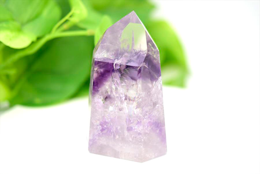 アメジストファントム 六角柱 ポイント ポリッシュ amethyst 置物 インテリア 天然石 パワーストーン