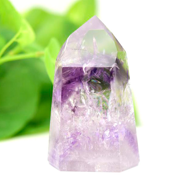 アメジストファントム 六角柱 ポイント ポリッシュ amethyst 置物 インテリア 天然石 パワーストーン
