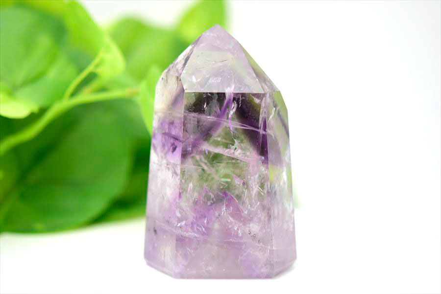 アメジストファントム 六角柱 ポイント ポリッシュ amethyst 置物 インテリア 天然石 パワーストーン