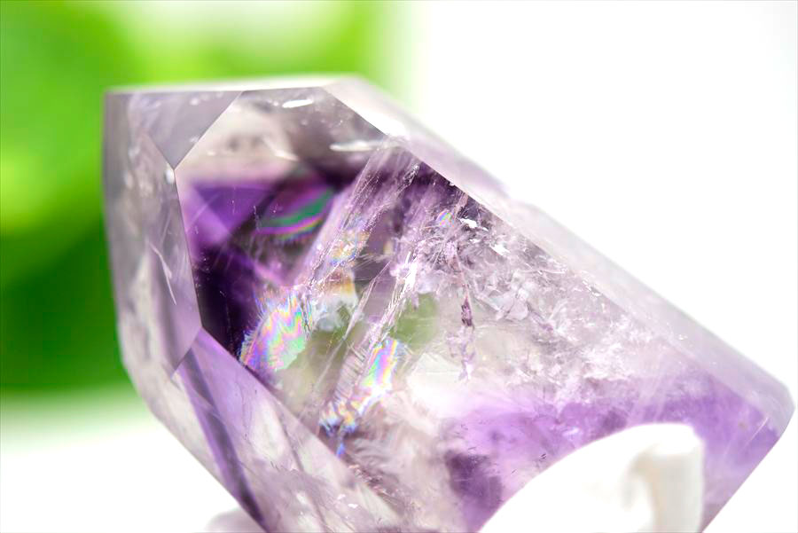 アメジストファントム 六角柱 ポイント ポリッシュ amethyst 置物 インテリア 天然石 パワーストーン