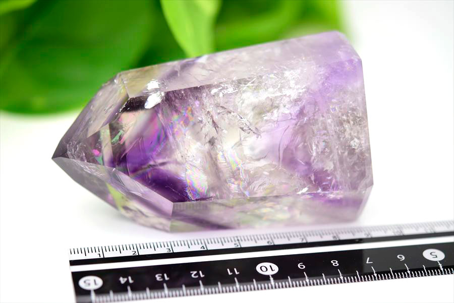 アメジストファントム 六角柱 ポイント ポリッシュ amethyst 置物 インテリア 天然石 パワーストーン
