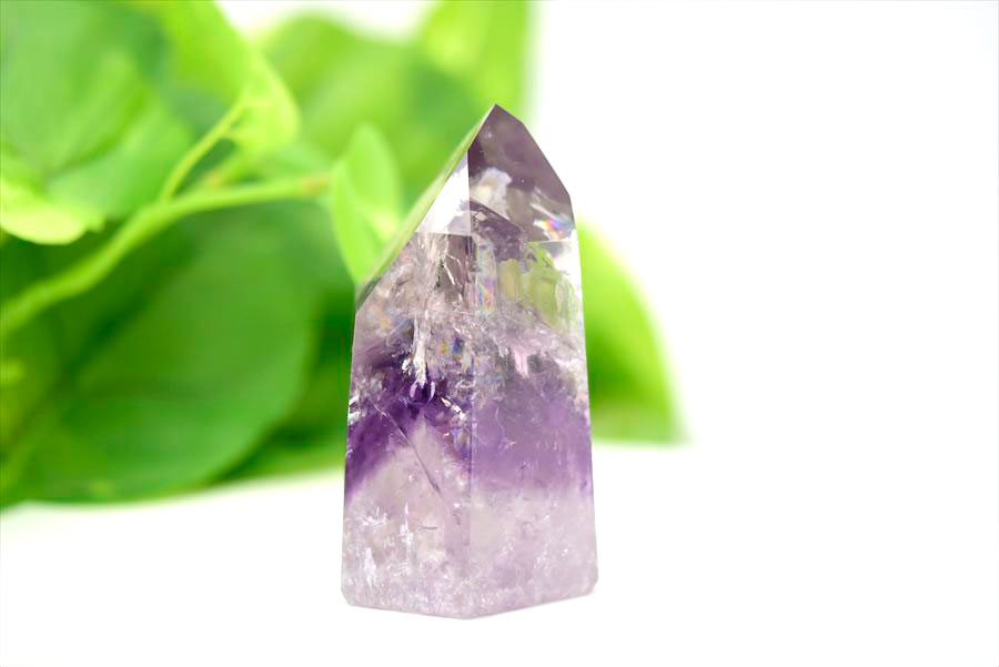 アメジストファントム 六角柱 ポイント ポリッシュ amethyst 置物 インテリア 天然石 パワーストーン