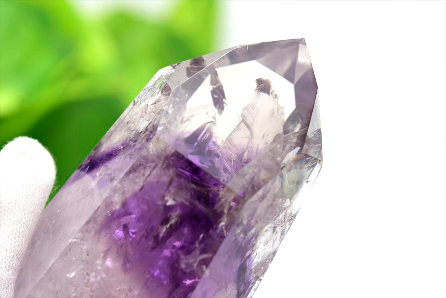 アメジストファントム 六角柱 ポイント ポリッシュ amethyst 置物 インテリア 天然石 パワーストーン
