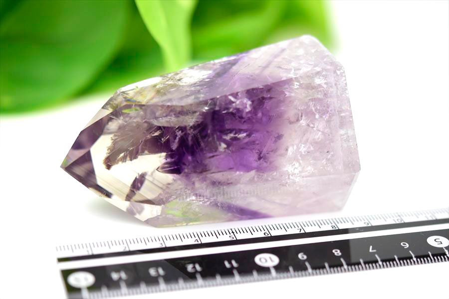 アメジストファントム 六角柱 ポイント ポリッシュ amethyst 置物 インテリア 天然石 パワーストーン