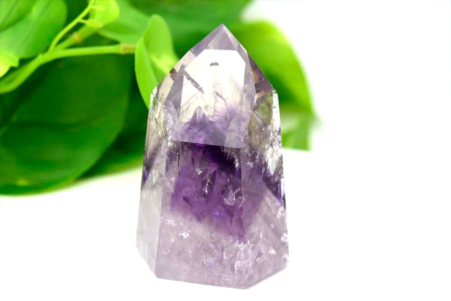 アメジストファントム 六角柱 ポイント ポリッシュ amethyst 置物 インテリア 天然石 パワーストーン