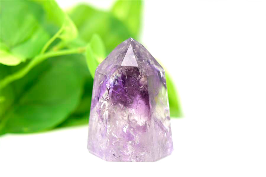 アメジストファントム 六角柱 ポイント ポリッシュ amethyst 置物 インテリア 天然石 パワーストーン