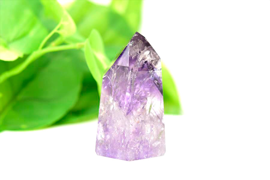 アメジストファントム 六角柱 ポイント ポリッシュ amethyst 置物 インテリア 天然石 パワーストーン