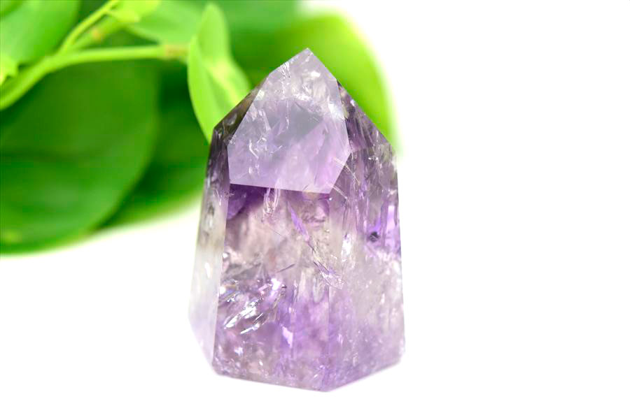 アメジストファントム 六角柱 ポイント ポリッシュ amethyst 置物 インテリア 天然石 パワーストーン