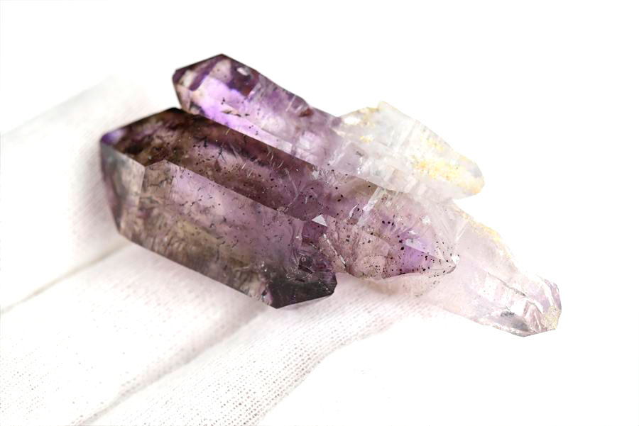 ジンバブエ産　アメジストエレスチャル　セプターアメジスト　紫水晶　鉱物　標本　パワーストーン