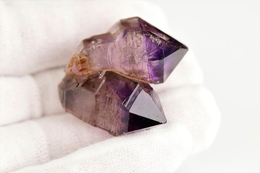 ジンバブエ産　アメジストエレスチャル　セプターアメジスト　紫水晶　鉱物　標本　パワーストーン