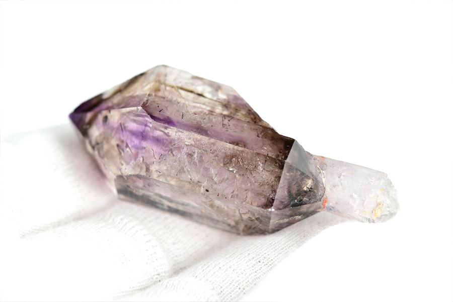 ジンバブエ産　アメジストエレスチャル　セプターアメジスト　紫水晶　鉱物　標本　パワーストーン