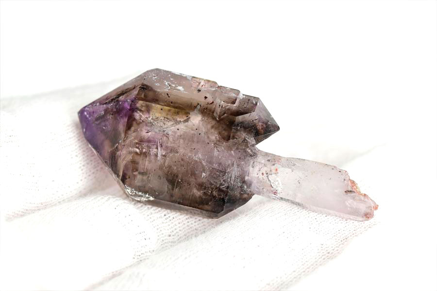 ジンバブエ産　アメジストエレスチャル　セプターアメジスト　紫水晶　鉱物　標本　パワーストーン