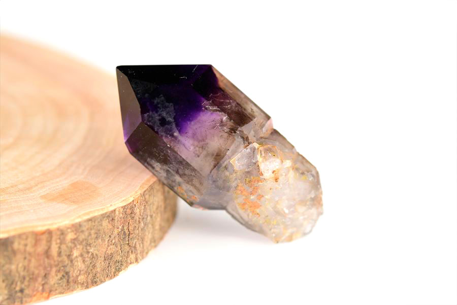 ジンバブエ産　アメジストエレスチャル　セプターアメジスト　紫水晶　鉱物　標本　パワーストーン