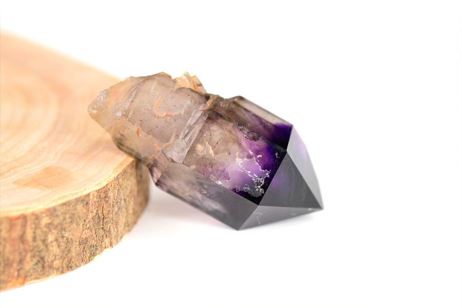 ジンバブエ産　アメジストエレスチャル　セプターアメジスト　紫水晶　鉱物　標本　パワーストーン