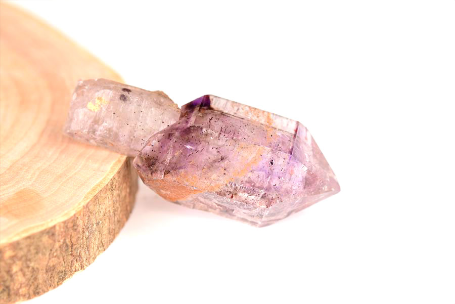 ジンバブエ産　アメジストエレスチャル　セプターアメジスト　紫水晶　鉱物　標本　パワーストーン