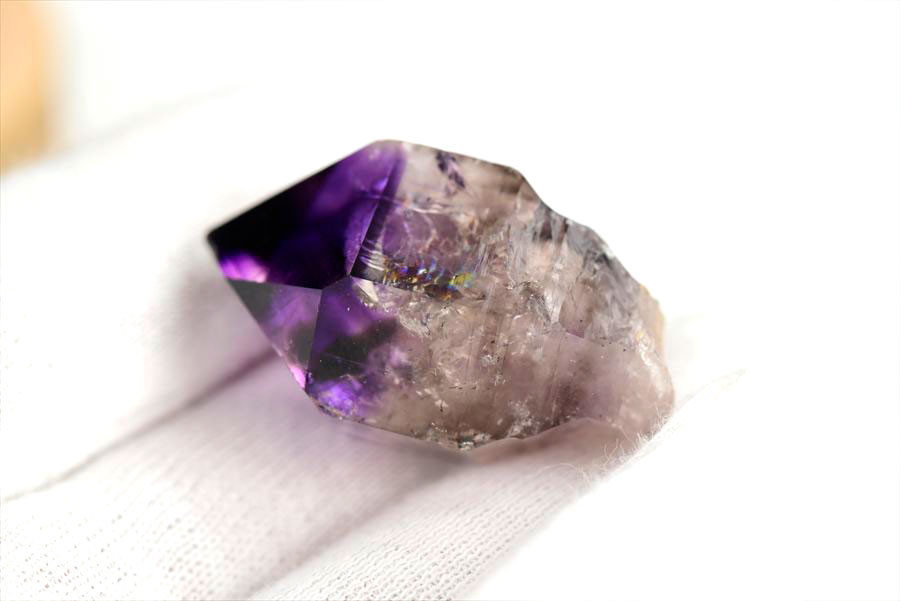 ジンバブエ産　アメジストエレスチャル　セプターアメジスト　紫水晶　鉱物　標本　パワーストーン