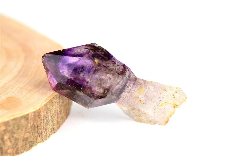 ジンバブエ産　アメジストエレスチャル　セプターアメジスト　紫水晶　鉱物　標本　パワーストーン