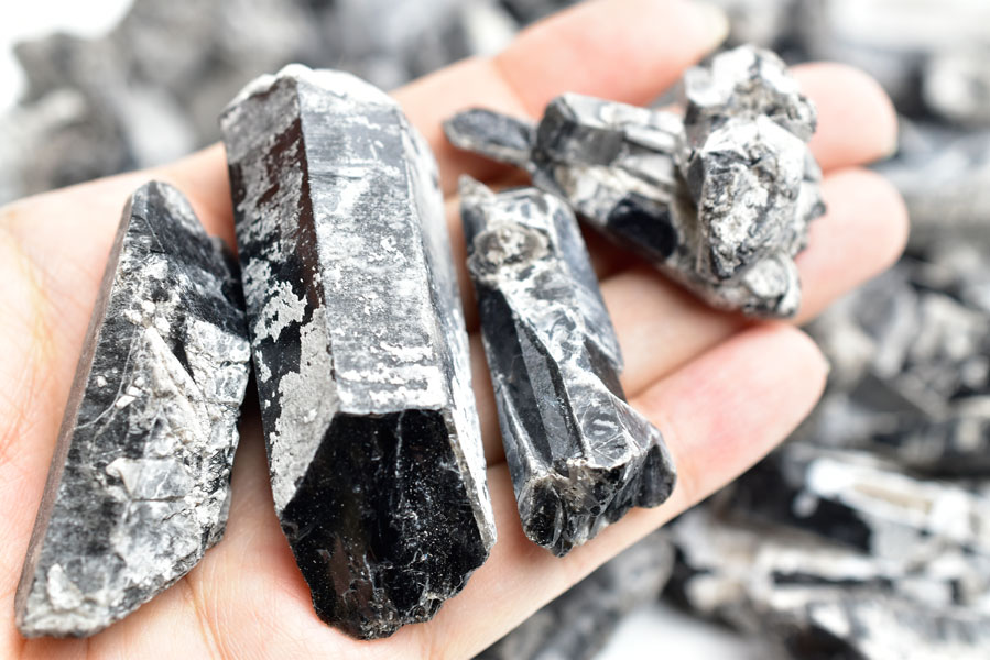 黒水晶　モリオン　内モンゴル産　結晶　原石　ポイント　シンギングクリスタル　詰め合わせ　天然石　パワーストーン